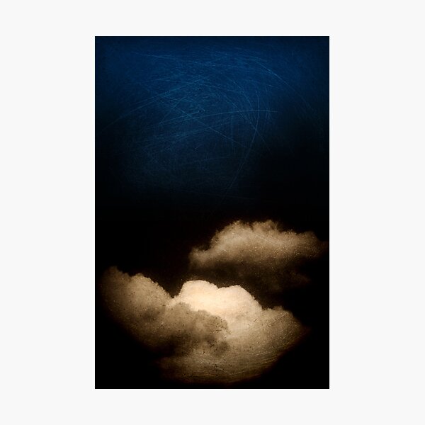 Clouds in a scratched darkness Photographic Print