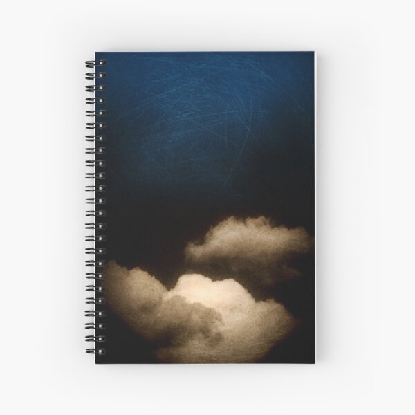 Clouds in a scratched darkness Spiral Notebook