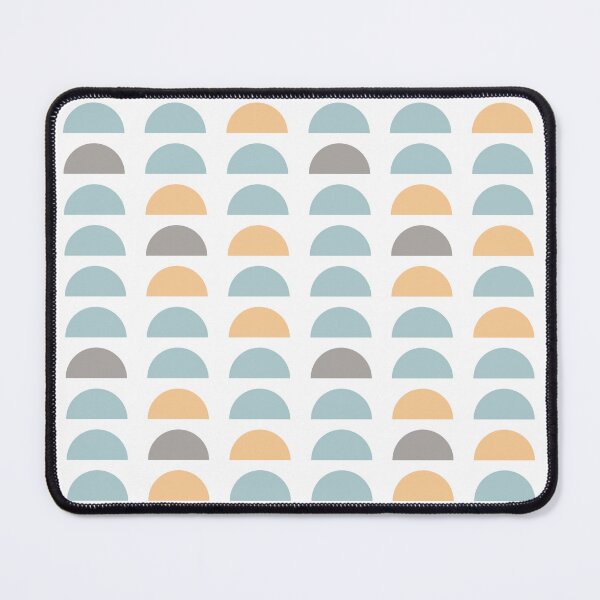 Item preview, Minimalist Sunrise - Sky Blue, light coral, grey, Half circles  designed and sold by Fibracreativa.