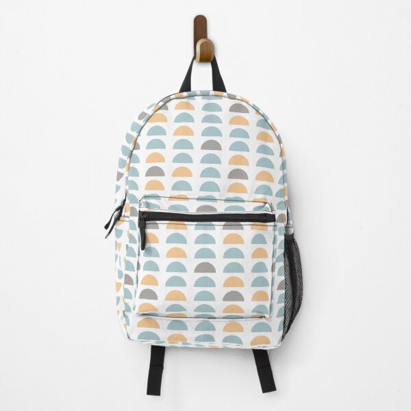 Item preview, Minimalist Sunrise - Sky Blue, light coral, grey, Half circles designed and sold by Fibracreativa.