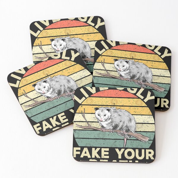 Item preview, Live Ugly Fake Your Death Retro Vintage Opossum Funny gifts  designed and sold by oniellcdlarnerm.