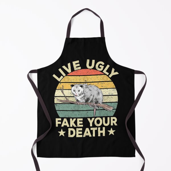 Item preview, Live Ugly Fake Your Death Retro Vintage Opossum Funny gifts designed and sold by oniellcdlarnerm.