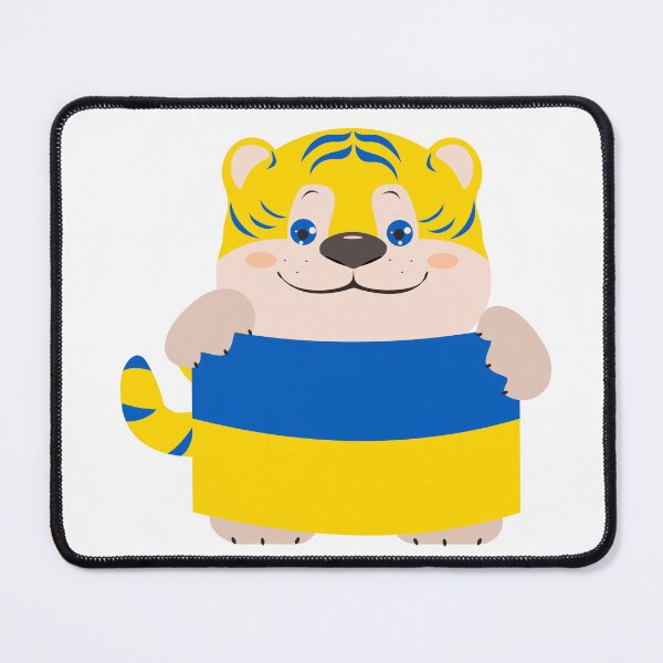 Item preview, Tiger cub with Ukrainian flag designed and sold by CraftCloud.
