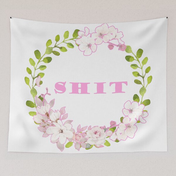 Item preview, SHIT - A Sweary Floral Print designed and sold by Annalee Beer.