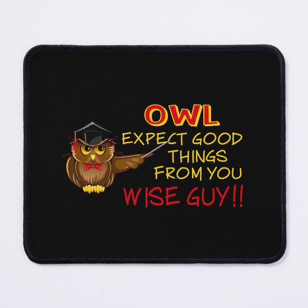 Item preview, Owl Expect Good Things! (on Black) designed and sold by PawsitiveMum.