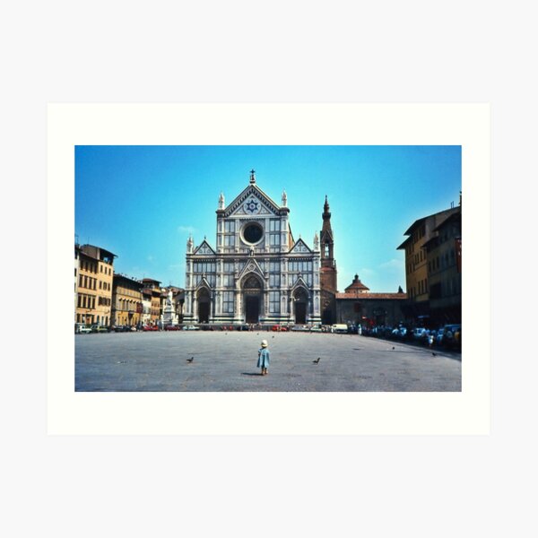 A child in Florence - Basilica of Santa Croce Art Print