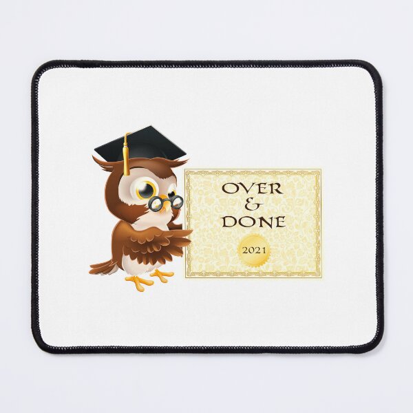 Item preview, Owl Over & Done! 2021 (on Cream Yellow) designed and sold by PawsitiveMum.