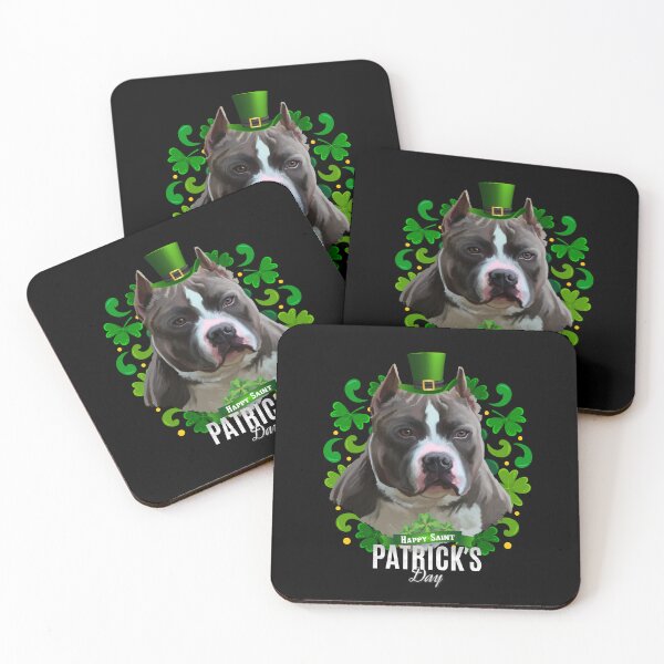 Item preview, St Patrick's Day Irish Saint Patrick Shamrock Angry Pitbull designed and sold by Barnissim.