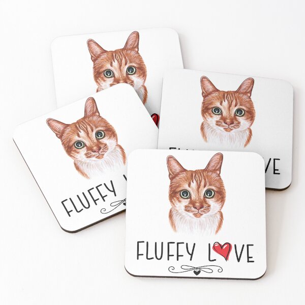 Item preview, Cat Fluffy Love Kitty Meow Portrait  designed and sold by Blok45.