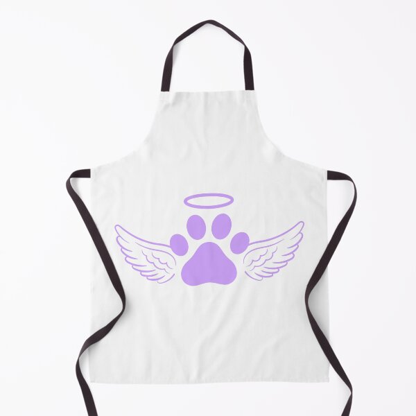 Item preview, Lilac Cat Paw Print with Angel Wings and Halo for Pet Memorial, Pet Loss designed and sold by svectormonster.
