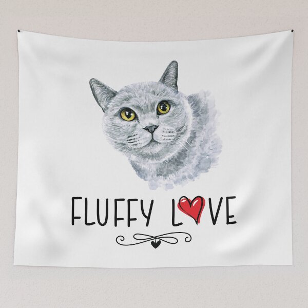 Item preview, Cat Fluffy Love Kitty Meow Portrait  designed and sold by Blok45.