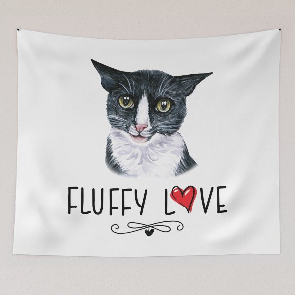 Item preview, Cat Fluffy Love Kitty Meow Portrait  designed and sold by Blok45.