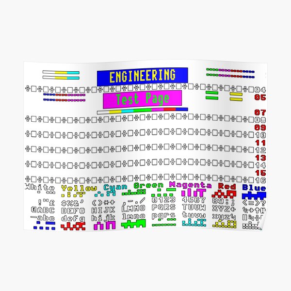 Teletext Test Page Poster