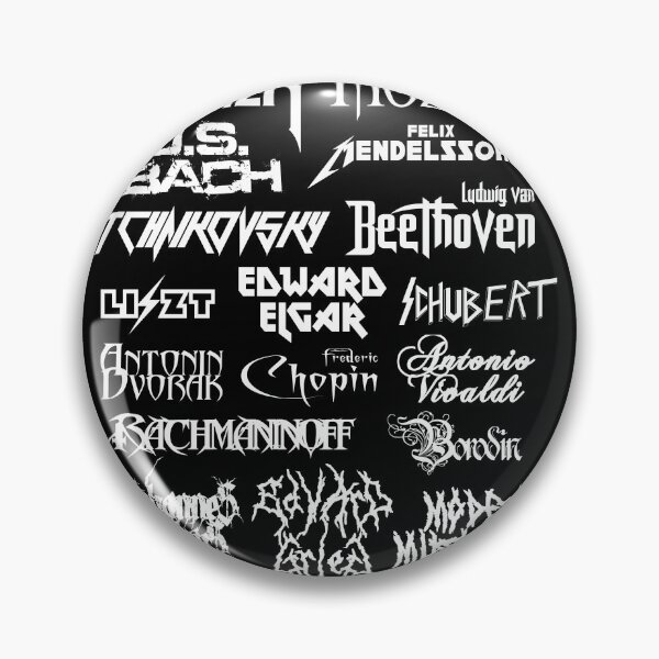 Item preview, Heavy Metal-style Classical Composers (White Text) designed and sold by Ragetroll.