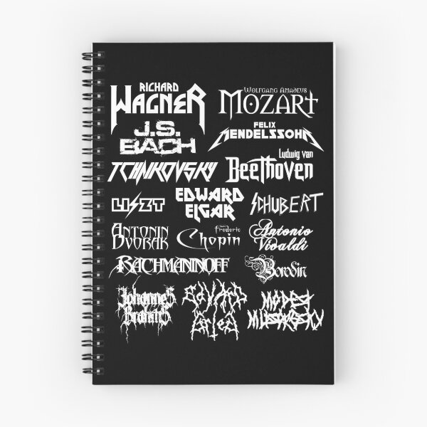Item preview, Heavy Metal-style Classical Composers (White Text) designed and sold by Ragetroll.