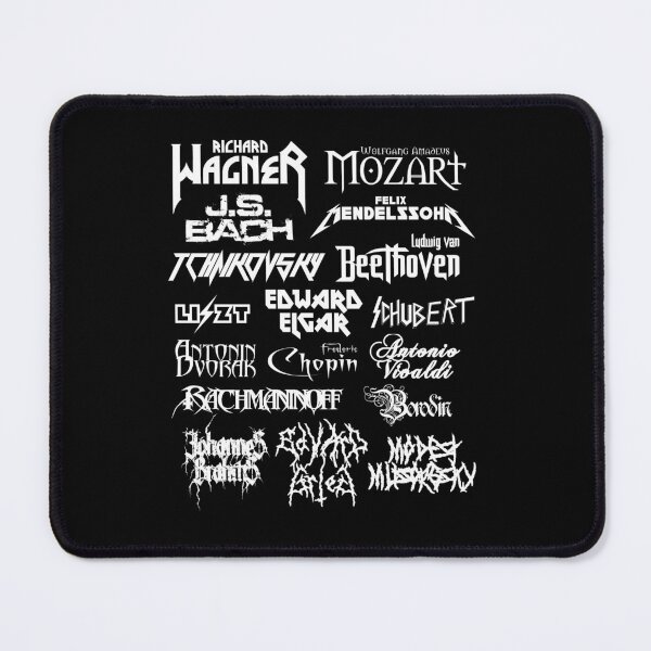 Item preview, Heavy Metal-style Classical Composers (White Text) designed and sold by Ragetroll.