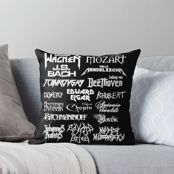 Item preview, Heavy Metal-style Classical Composers (White Text) designed and sold by Ragetroll.
