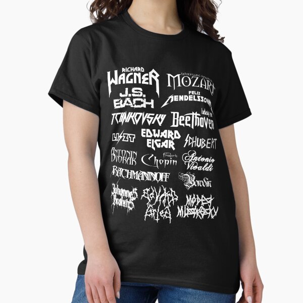 Item preview, Heavy Metal-style Classical Composers (White Text) designed and sold by Ragetroll.