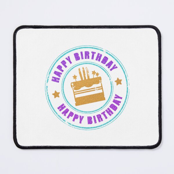 Item preview, Happy Birthday...Glitter-Scrapbook-Style! (on aqua) designed and sold by PawsitiveMum.