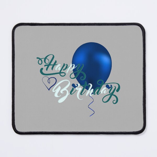 Item preview, Happy Birthday - Classy! (Blue on Light Grey) designed and sold by PawsitiveMum.