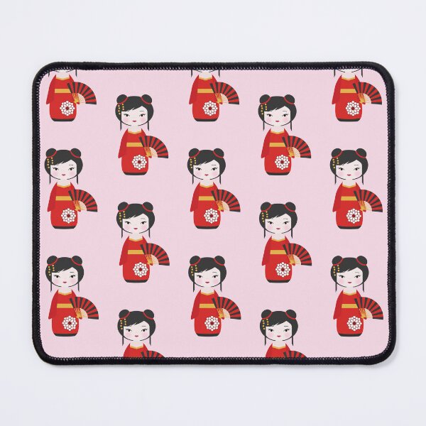 Item preview, Japanese Kokeshi Doll Red Pattern designed and sold by StudioShine.