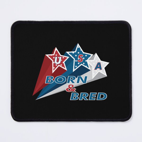 Item preview, USA Born & Bred (on black) designed and sold by PawsitiveMum.
