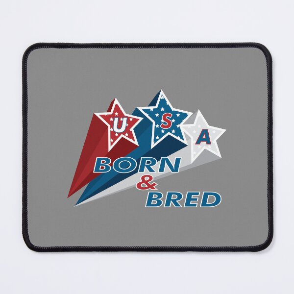 Item preview, USA Born & Bred (on grey) designed and sold by PawsitiveMum.