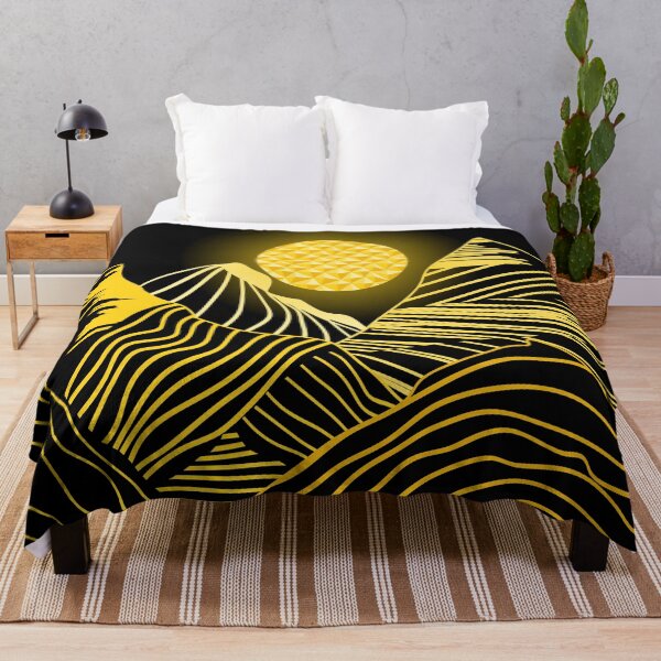 Item preview, Abstract black gold mountain landscape designed and sold by ReflectedCrafts.
