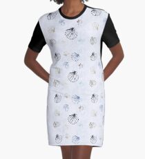 Seashell Pattern Graphic T-Shirt Dress