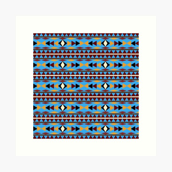 Aperçu de l'œuvre Motif bleu Navajo créée et vendue par Christina Rollo.