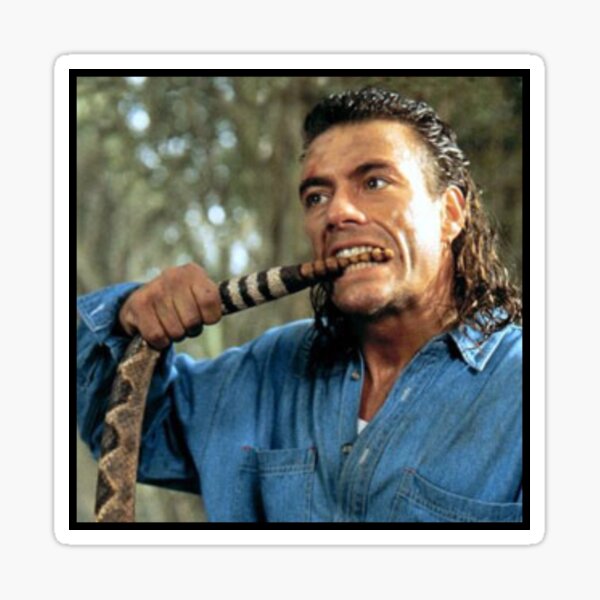 Jean Claude Van Damme Morsure de serpent Sticker