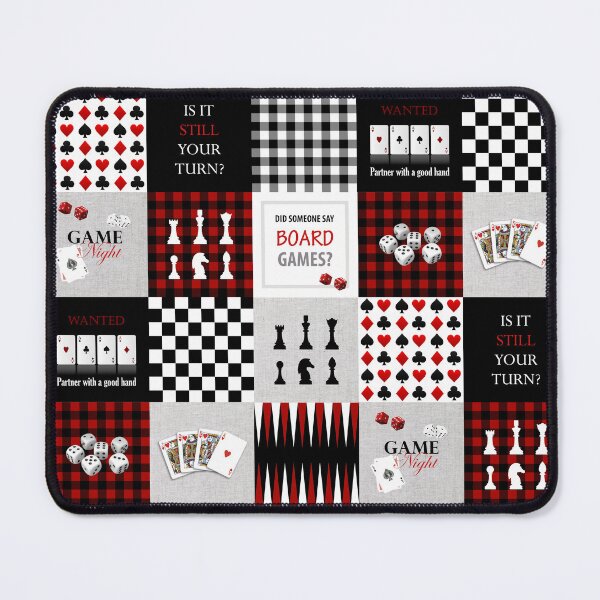Item preview, Game night patchwork, black, red, white designed and sold by Fibracreativa.