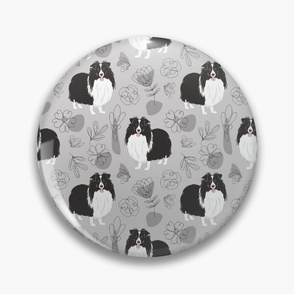 Item preview, Cute Black White Sheltie Dog Shetland Sheepdog  designed and sold by Lulupainting.