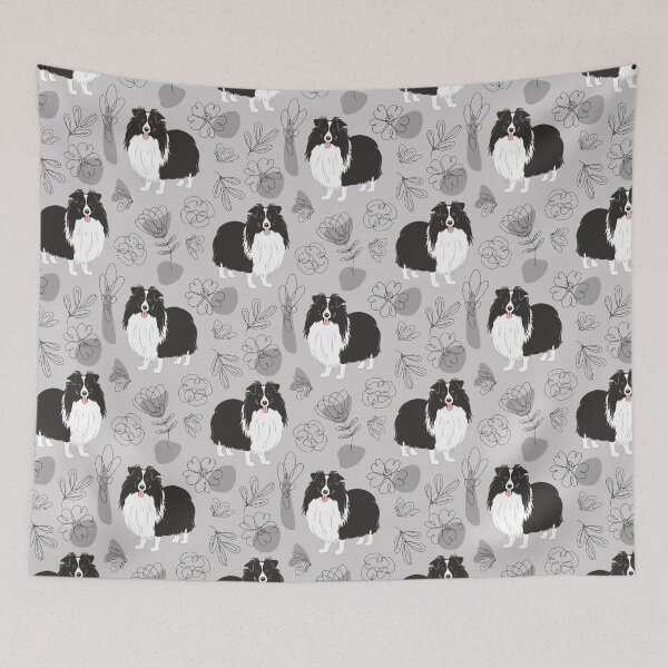 Item preview, Cute Black White Sheltie Dog Shetland Sheepdog  designed and sold by Lulupainting.