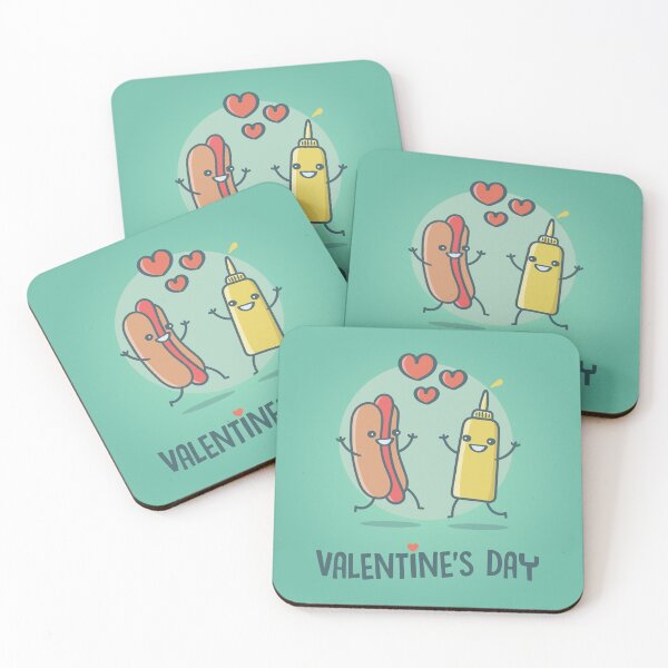Item preview, Hot Dog And Mustard Couple In Love Valentine's Day designed and sold by MrBoneDesign.