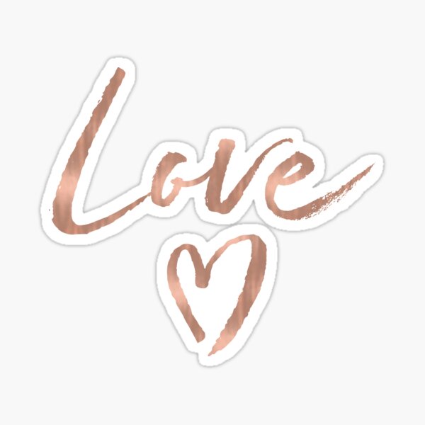 Rose Gold Heart Stickers | Redbubble