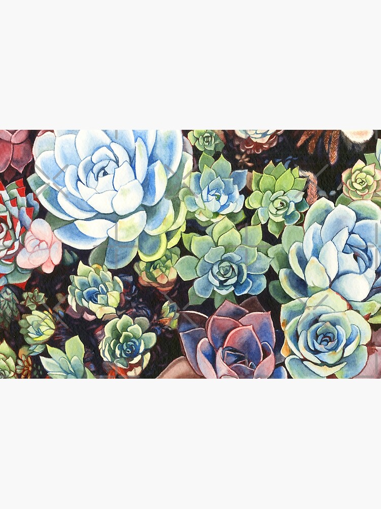 Succulent Field (watercolor) by geothebio