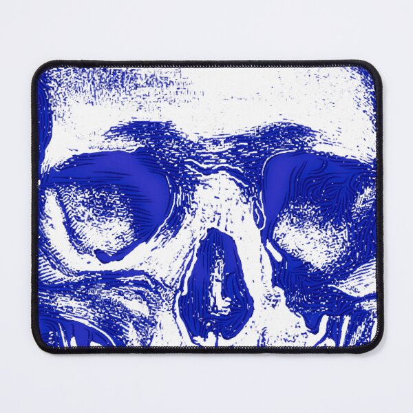 Item preview, Colorful Blue Skull and Skulls: Edited Vintage Style Skull Engraving By Emma Dent (1877) designed and sold by TeachUrb.
