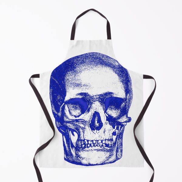 Item preview, Colorful Blue Skull and Skulls: Edited Vintage Style Skull Engraving By Emma Dent (1877) designed and sold by TeachUrb.