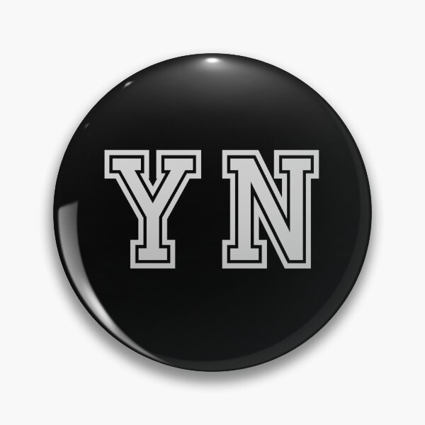 Item preview, Y.N. Varsity Initials | Varsity Letters | Black And White | Personalised Gift designed and sold by Avo And Sriracha.