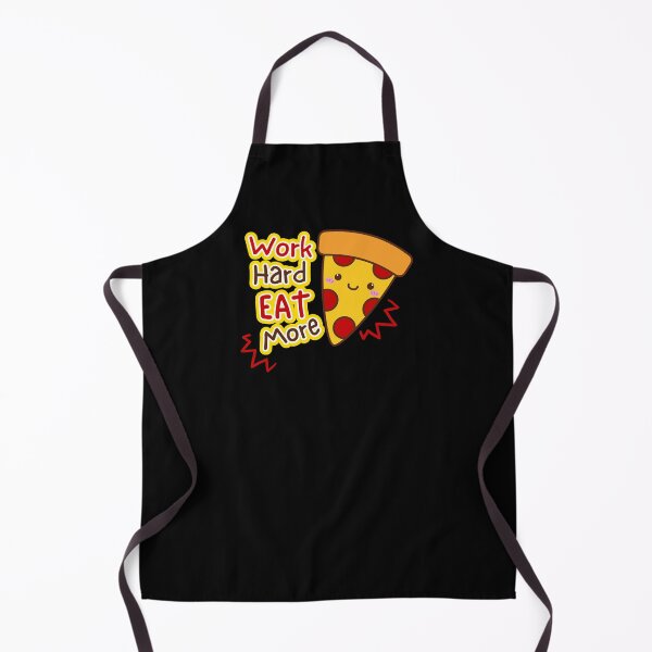 Item preview, Work hard eat more pizza. Cute and funny motivational gift. Cute and kawaii pizza. designed and sold by WhaleSharkShop.
