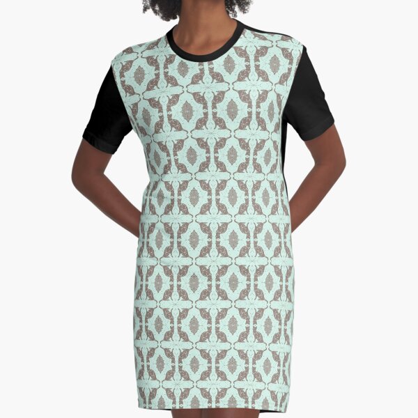 Mint Chocolate Cats Graphic T-Shirt Dress