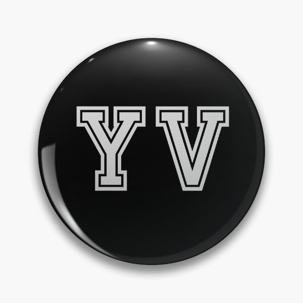 Item preview, Y.V. Varsity Initials | Varsity Letters | Black And White | Personalised Gift designed and sold by Avo And Sriracha.