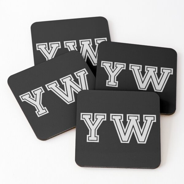 Item preview, Y.W. Varsity Initials | Varsity Letters | Black And White | Personalised Gift designed and sold by Avo And Sriracha.