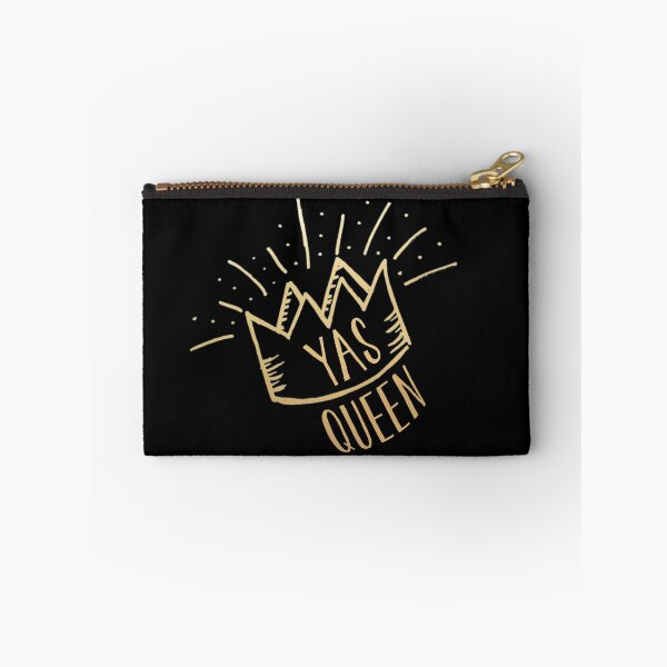 Item preview, YAS QUEEN (gold on black background) designed and sold by starkle.
