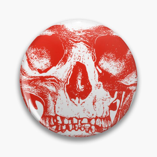 Item preview, Colorful Red Skull and Skulls: Edited Vintage Style Skull Engraving By Emma Dent (1877) designed and sold by TeachUrb.