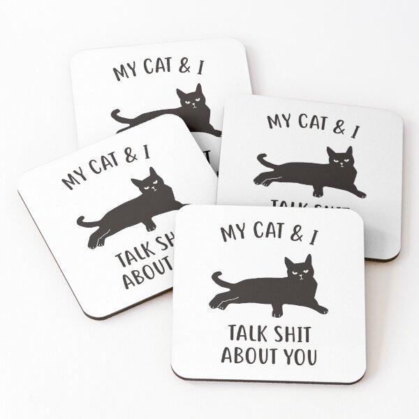 Item preview, My Cat And I Talk About You Funny Black Cat designed and sold by HardiKel.