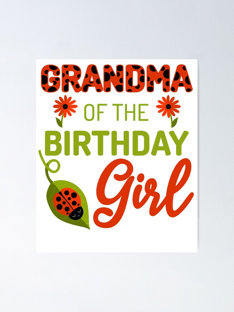 "MarienkäferGeburtstagsOma des GeburtstagsBdayGirlMatching" Poster
