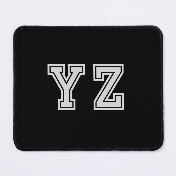 Item preview, Y.Z. Varsity Initials | Varsity Letters | Black And White | Personalised Gift designed and sold by Avo And Sriracha.