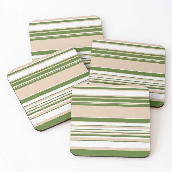 Item preview, Complex Stripes - White, Sand and Palm Green  designed and sold by LAEC-Shop.